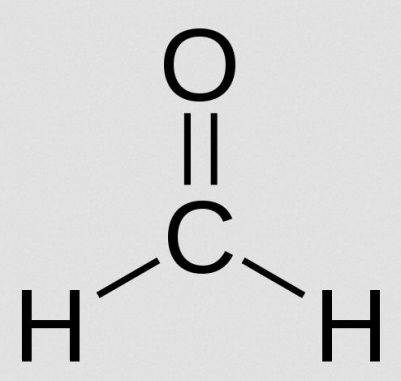 Strukturformel von Formaldehyd (Wikipedia / User: Wereon / gemeinfrei)