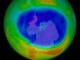 Das Ozonloch über der Antarktis am 11. September 2014. (Credit: NASA)