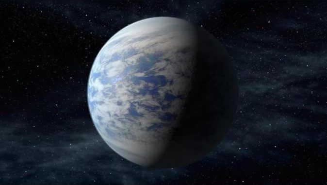 Illustration der Supererde Kepler-69c. (Credits: NASA Ames / JPL-Caltech)