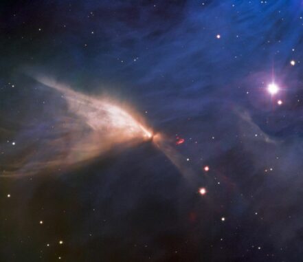 Der Chamaeleon Infrared Nebula, aufgenommen vom Gemini South Telescope in Chile. (Credit: International Gemini Observatory / NOIRLab / NSF / AURA; Acknowledgments: Image processing: T.A. Rector (University of Alaska Anchorage / NSF’s NOIRLab), J. Miller (Gemini Observatory / NSF’s NOIRLab), M. Zamani (NSF’s NOIRLab) & D. de Martin (NSF’s NOIRLab))